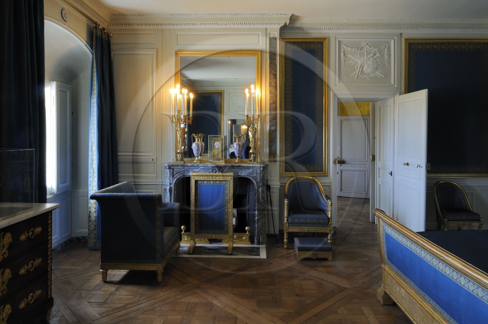 France, Yvelines, Chateau de Versailles, listed as World Heritage by UNESCO, Domaine de Marie Antoinette, the Petit Trianon, room of the Empress and the Duchess of Orleans France, Yvelines, Chateau de Versailles, listed as World Heritage by UNESCO, Domaine de Marie Antoinette, the Petit Trianon, room of the Empress and the Duchess of Orleans