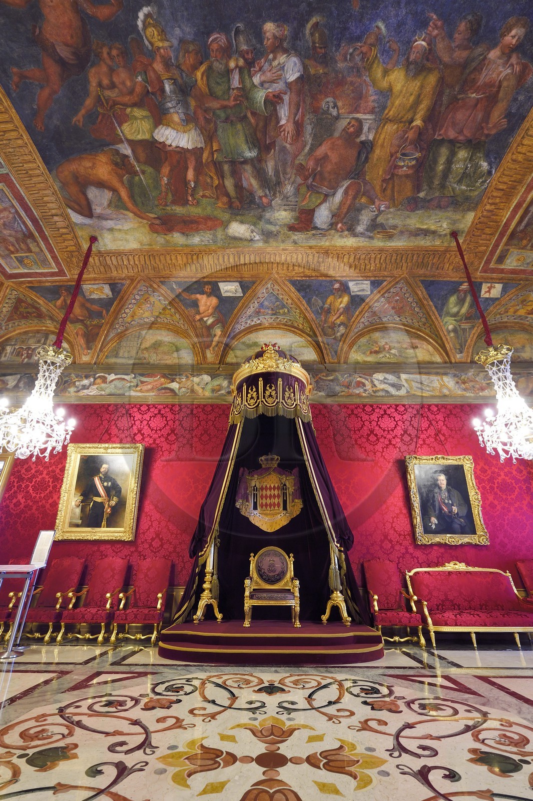 Principauté de Monaco, Monaco, le Rocher, le palais princier, Salle du Trone