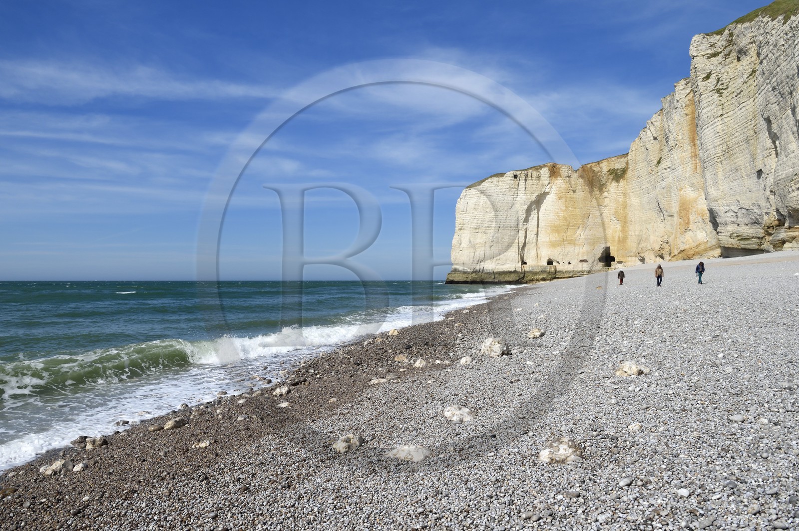 France, Seine-Maritime (76), Pays de Caux, Côte d'Albâtre, Etretat, Pointe de la Courtine, plage d'Antifer à marée basse