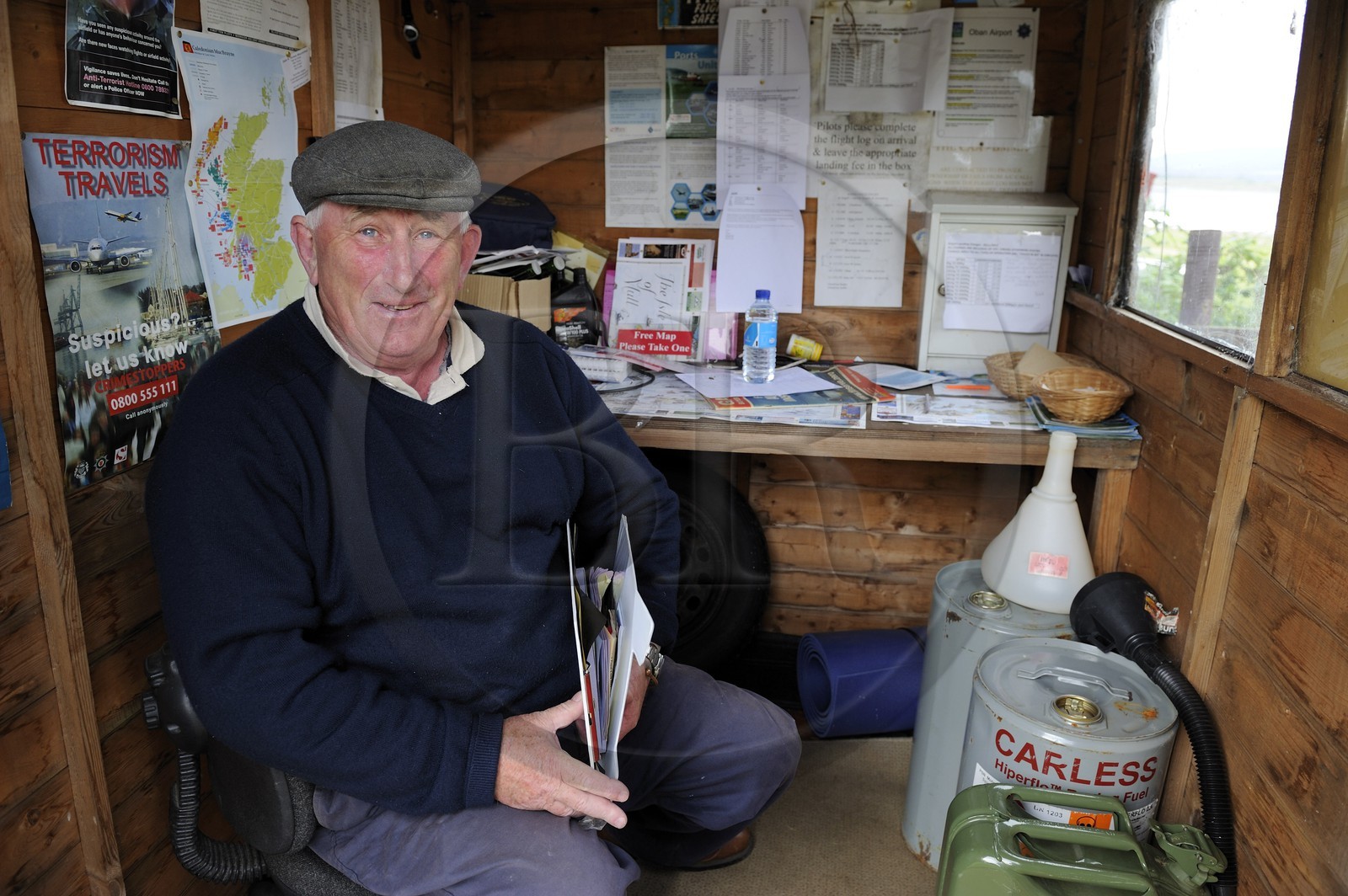 United Kingdom, Scotland, Highland, Inner Hebrides, Isle of Mull, the Sound of Mull the private airfield of Glenforsa run by David Howitt