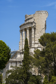 France, Alpes-Maritimes, La Turbie, Trophée d'Auguste or Trophée des Alpes, Roman monument built in the year 6 BC.