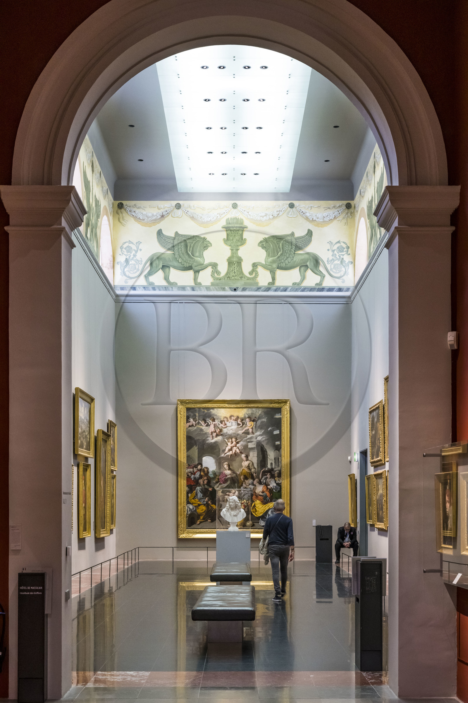France, Hérault (34), Montpellier, centre historique, musée Fabre, peintures du XVIIème siècle dans la galerie des Griffons
