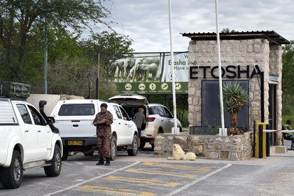 Namibia, Oshikoto region, Etosha National Park, Anderson Gate