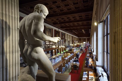 France, Paris, Saint Germain des Pres district, Ecole nationale superieure des Beaux-Arts (Fine Arts school), the library in the Palais des Etudes (Palace of Studies)