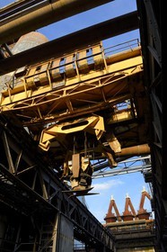 France, Moselle (57), Vallée de la Fensch, usine sidérurgique d'Uckange, Parc du Haut-fourneau U4