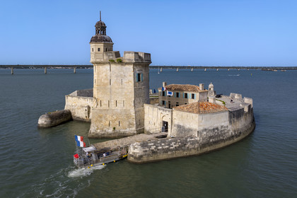 France, Charente Maritime, Bourcefranc le Chapus, Fort Louvois also known locally as Fort Chapus (aerial view)
