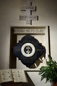 France, Meurthe-et-Moselle, Saintois region, colline de Sion-Vaudemont (hill of Sion), Basilica of Notre Dame de Sion, Pilgrim crown which has evolved according to the periods of occupation and liberation