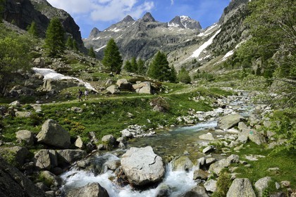 France, Alpes-Maritimes, parc national du Mercantour ( Mercantour national park), Haute-Vesubie, trek in the Gordolasque valley