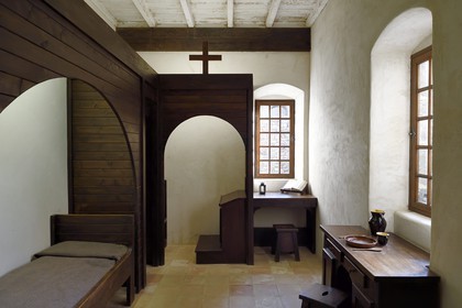 France, Var, Massif des Maures, Collobrieres, chartreuse de la Verne, reconstruction of a 17th century cell