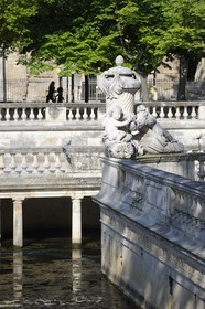 France, Gard, Nimes,  the Jardins de la Fontaine (fountain gardens)