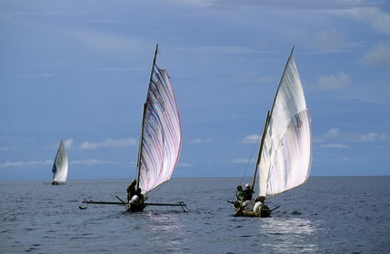 Indonesia, Sulawesi archipelago (Celebes ), Togian islands, fishing boats