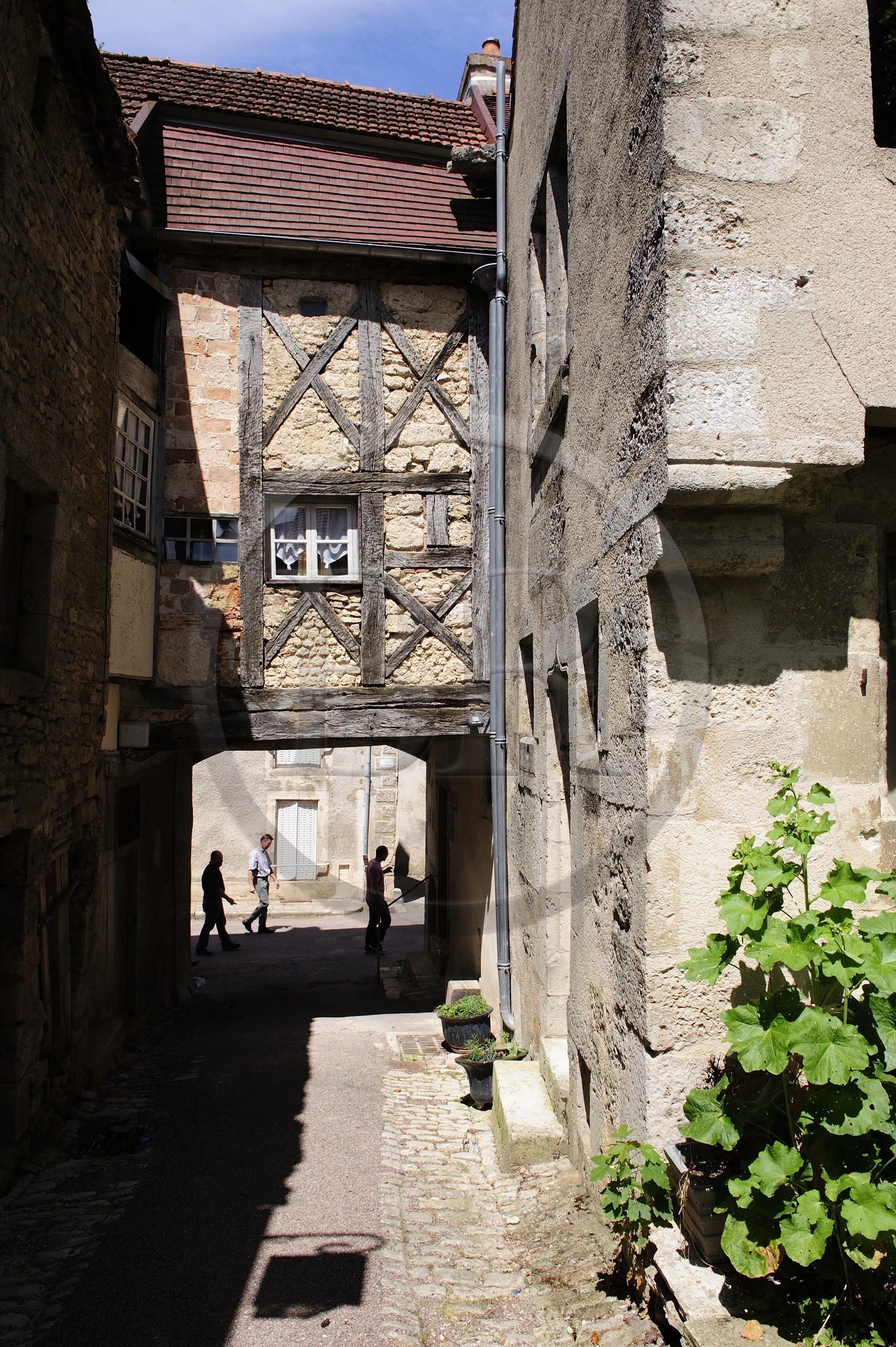 France, Côte d'Or (21), Flavigny-sur-Ozerain, passage au bout de la rue Mirabeau