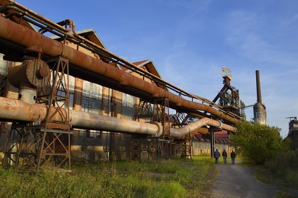 France, Moselle (57), Vallée de la Fensch, usine sidérurgique d'Uckange, Parc du Haut-fourneau U4