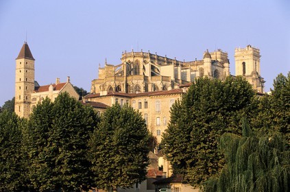 France, Gers, Auch, Saint Mary cathedral and Armagnac tower