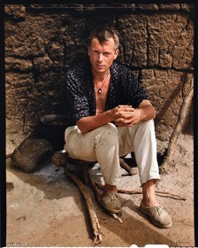 Burkina Faso, Poni province, Lobi land, Loropéni, the painter Hans Bouman in 1992