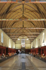 France, Côte-d'Or (21), l'Hôtel-Dieu des Hospices de Beaune, Grand' salle appelée aussi salle des pauvres