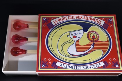 France, Bas Rhin, Strasbourg, Selestat, the Bibliothèque Humaniste (Humanist Library), exhibition on Christmas balls and accounts, reference to the little match girl