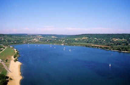 France, Yvelines, leisure centre of Mousseau sur Seine (aerial view)