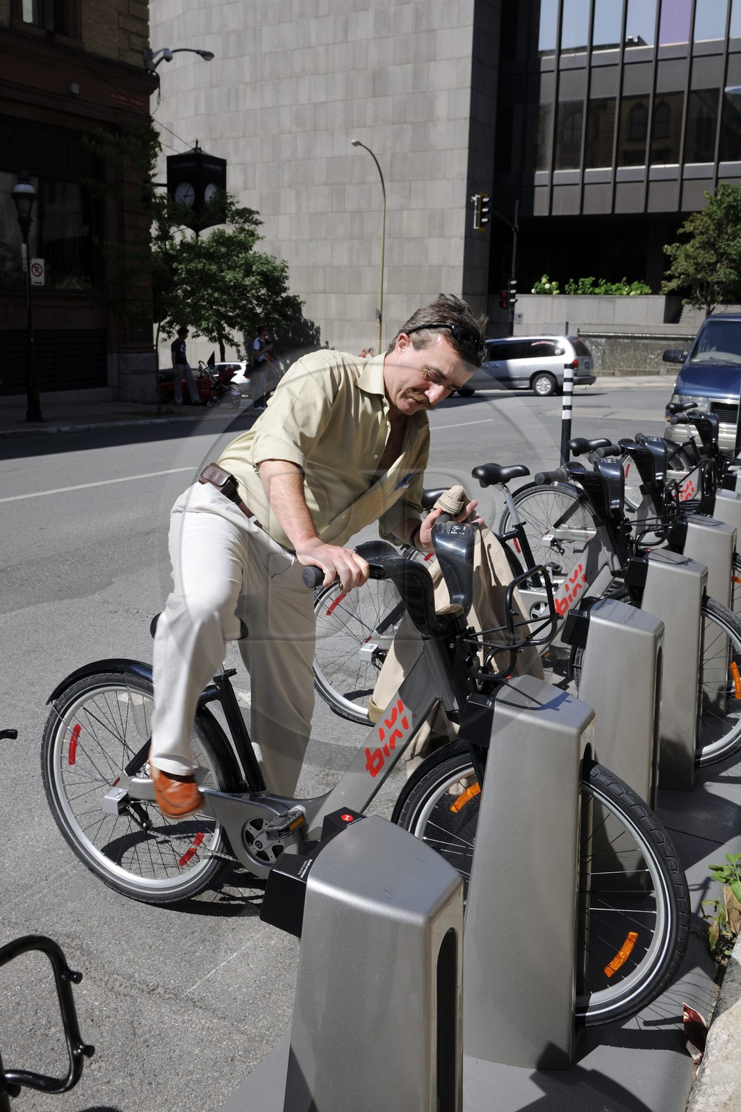 Canada, province de Québec, Montréal, location de vélo Bixi