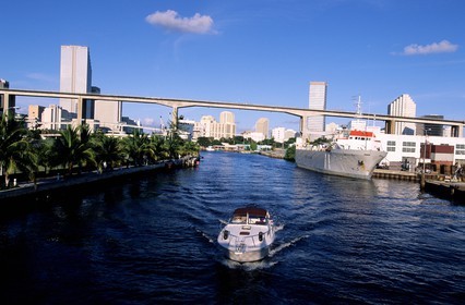 United States, Florida, Downtown Miami and Miami River