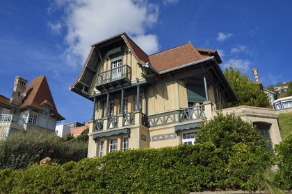 France, Seine Maritime, the town of Sainte-Adresse in the neibourhood of Le Havre, villas rue du Roi Albert