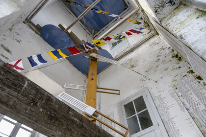 France, Finistère (29), Mer d'Iroise, Ile de Molène, sémaphore, un petit musée présente sur deux niveaux l'histoire et la fonction du lieu