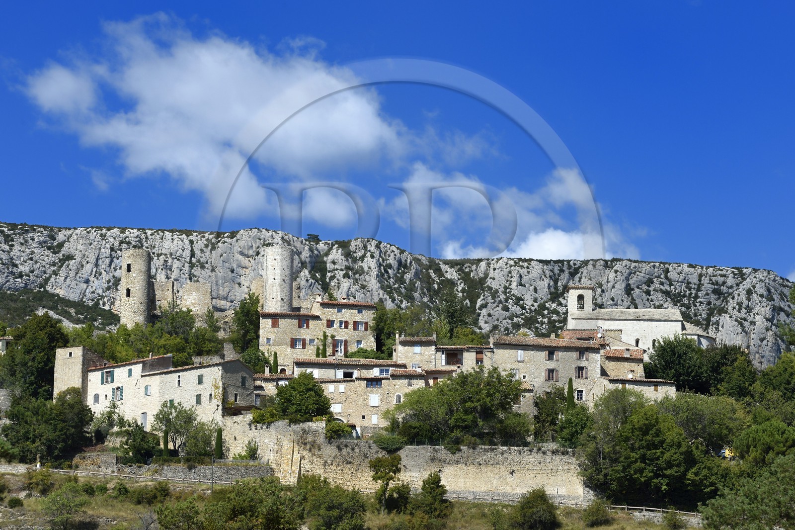 France, Var (83), parc naturel régional du Verdon, Bargème, labellisé Les Plus Beaux Villages de France, chateau Sabran de Ponteves