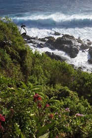 France, Ile de la Reunion, Petite-Ile sur la côte sud, plage et rochers de Grand-Bois