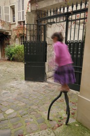 France, Paris, the cour de Rohan small street, just behind the cour du Commerce Saint Andre