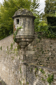 France, Cote d'Or, Climats terroirs of Burgundy listed as World Heritage by UNESCO, Beaune, watchtower on the ramparts to the east of the city