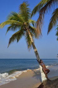Gabon, Estuaire Province, the Pointe Denis beach facing Libreville on the other side of the estuary of the Gabon