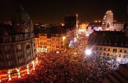 France, Nord, inauguration of Lille 2004, one million people in the streets