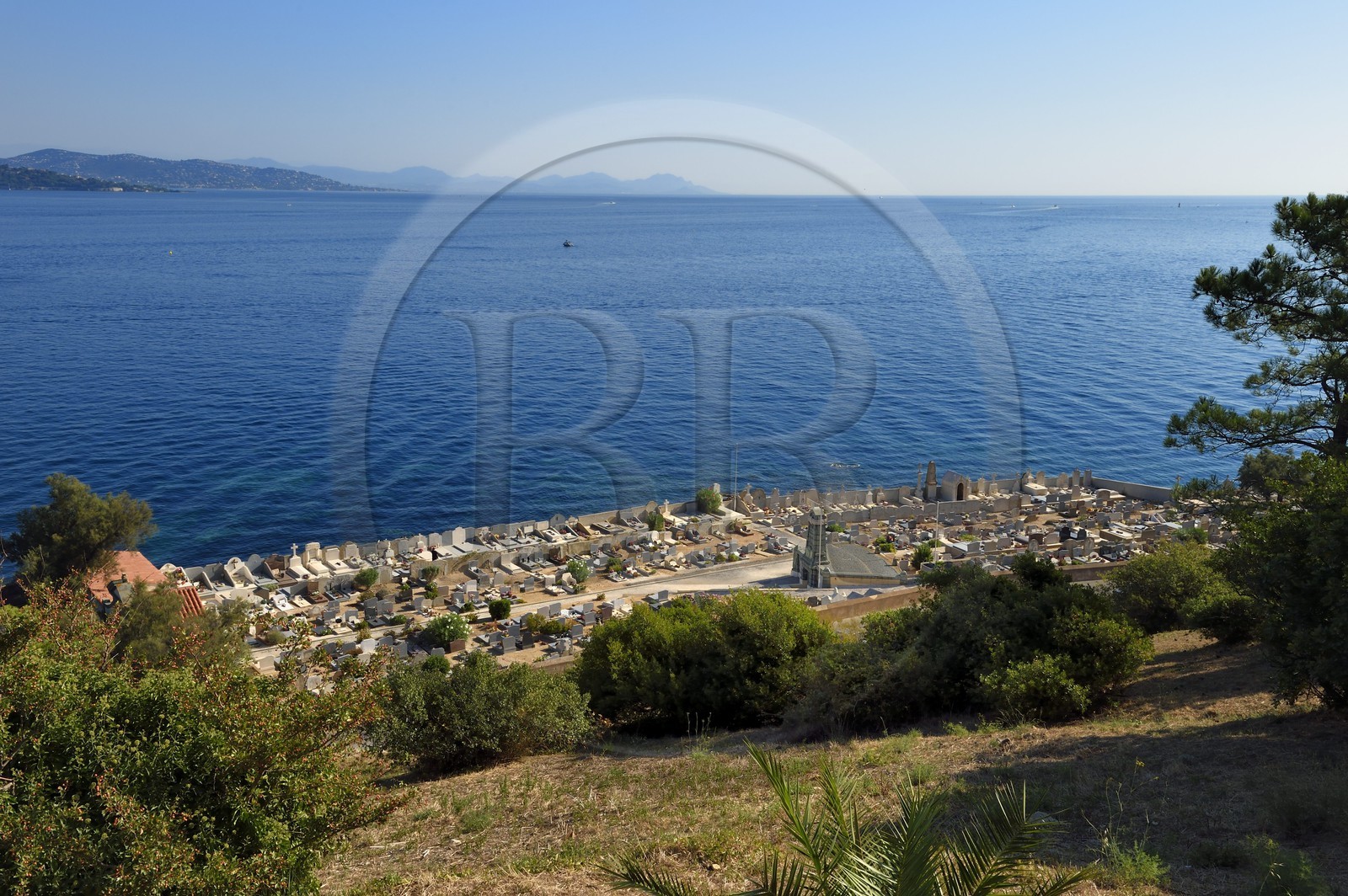 France, Var (83), Saint-Tropez, cimetière marin sur le chemin des Graniers