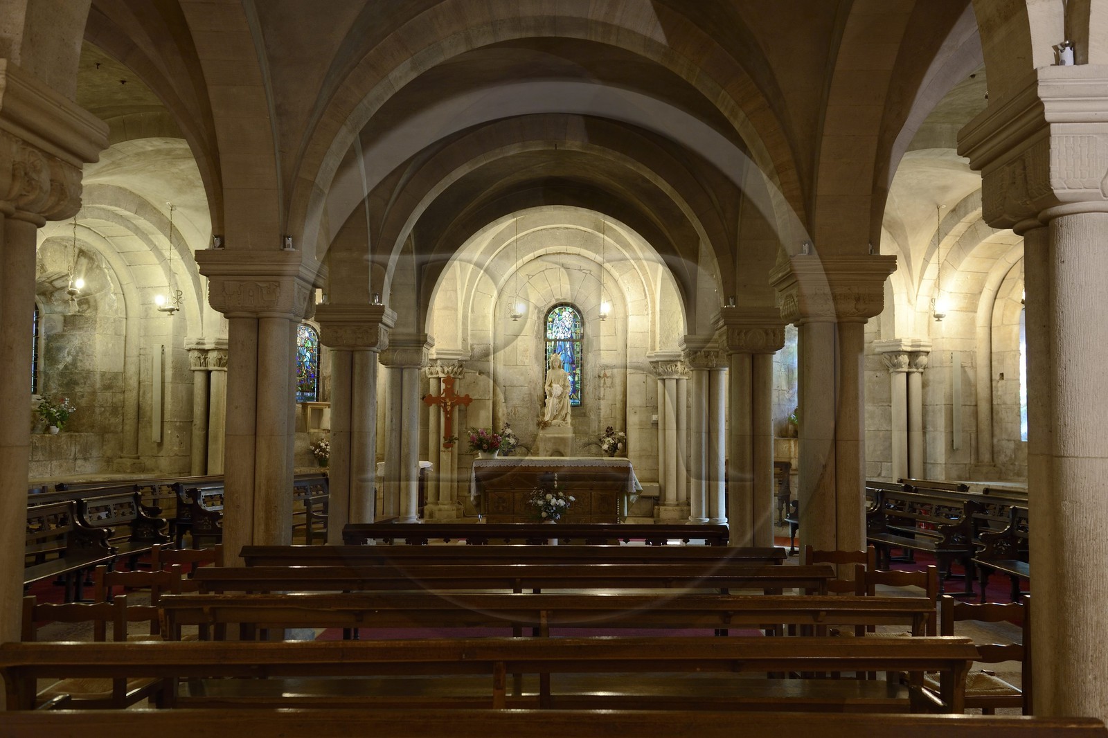 France, Meuse (55), Verdun, Ville Haute, cathédrale Notre-Dame du Xe siècle, la crypte orientale France, Meuse (55), Verdun, Ville Haute, cathédrale Notre-Dame du Xe siècle, la crypte orientale