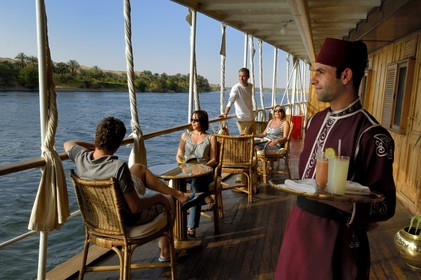 Egypt, Upper Egypt, cruise on Nile River between Luxor and Aswan, Steam Ship Sudan