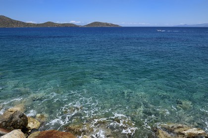 Grèce, Crète, région d'Agios Nikolaos, la côte à Elounda