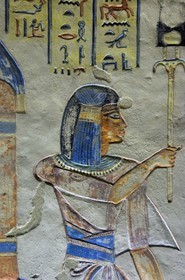 Egypte, Haute Egypte, vallée du Nil, environs de Louxor, nécropole thébaine classée Patrimoine Mondial de l'UNESCO, Thèbes Ouest, vallée des Reines (Wadi el-Malikat), la tombe d'Amon Her-Khopeschef