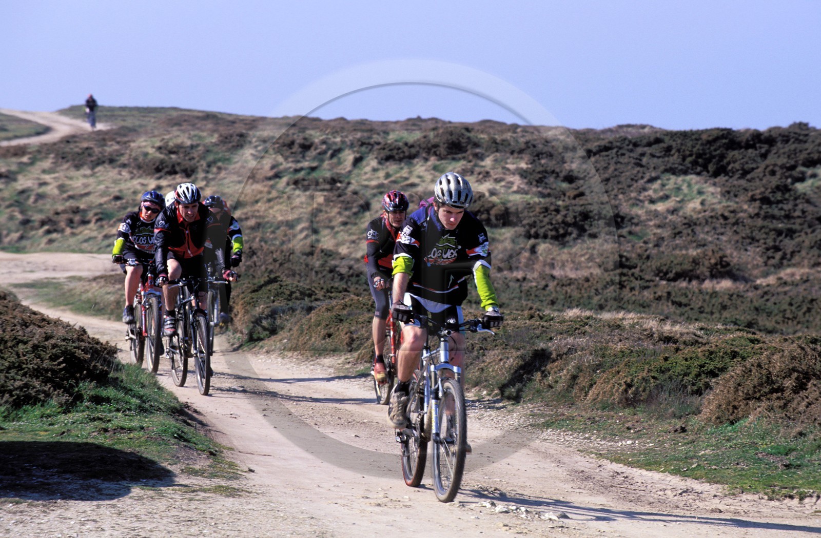 France, Morbihan (56), Belle-Île, Pointe du Pouldon, randonnée en VTT France, Morbihan (56), Belle-Île, Pointe du Pouldon, randonnée en VTT