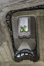 France, Loire Atlantique, Nantes, investment building known as the Temple of Taste, a former private mansion at 16 allée Duguay-Trouin built in 1753 by the architect Pierre Rousseau for the shipowner Guillaume Grou, the grand staircase