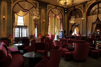 France, Calvados, Deauville, Pays d'Auge, Royal Barriere Hotel bar
