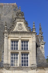 France, Loir et Cher, Villesavin Castle (Loire chateau), Renaissance style window
