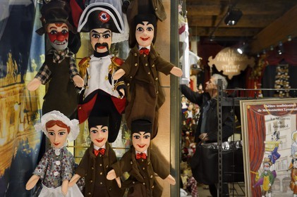 France, Rhone, Lyon, historical site listed as World Heritage by UNESCO, Vieux Lyon (Old Town), Disagn' Cardelli in rue St Jean, the Guignol fantastic Little Museum (Petit Musée fantastique de Guignol)