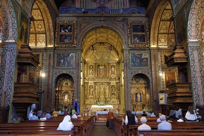 Portugal, Madeira Island, Funchal, praca do municipio, Church of St. John the Evangelist (Igreja de Sao Joao Evangelista) or Church of the Jesuit College