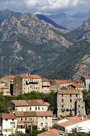 France, Corse du Sud, Prunelli river valley, Eccica-Suarella, the gorges of Prunelli in the background