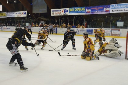 France, Haute Savoie, Morzine, ice hockey game from the Morzine-Avoriaz Hockey Club called the Penguins