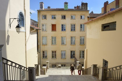 France, Rhône (69), Lyon, site historique classé Patrimoine Mondial de l'UNESCO, quartier de la Croix-Rousse, passage Thiaffait