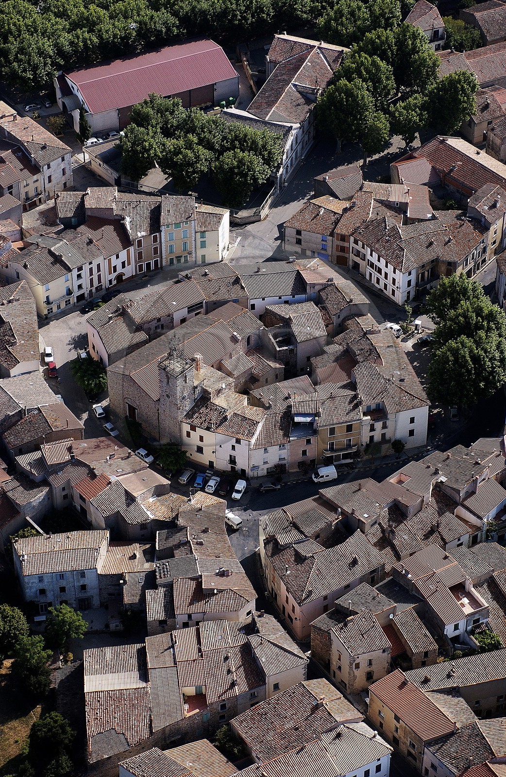 France, Aude (11), le village viticole de Tuchan au coeur des Corbi