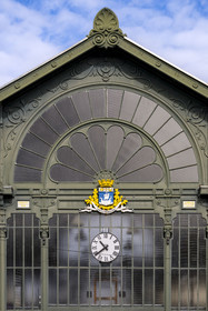 France, Loire-Atlantique, Saint-Nazaire, the market halls of the Méan-Penhoët district are the old market halls of the city center until the 1930s, dismantled and moved here