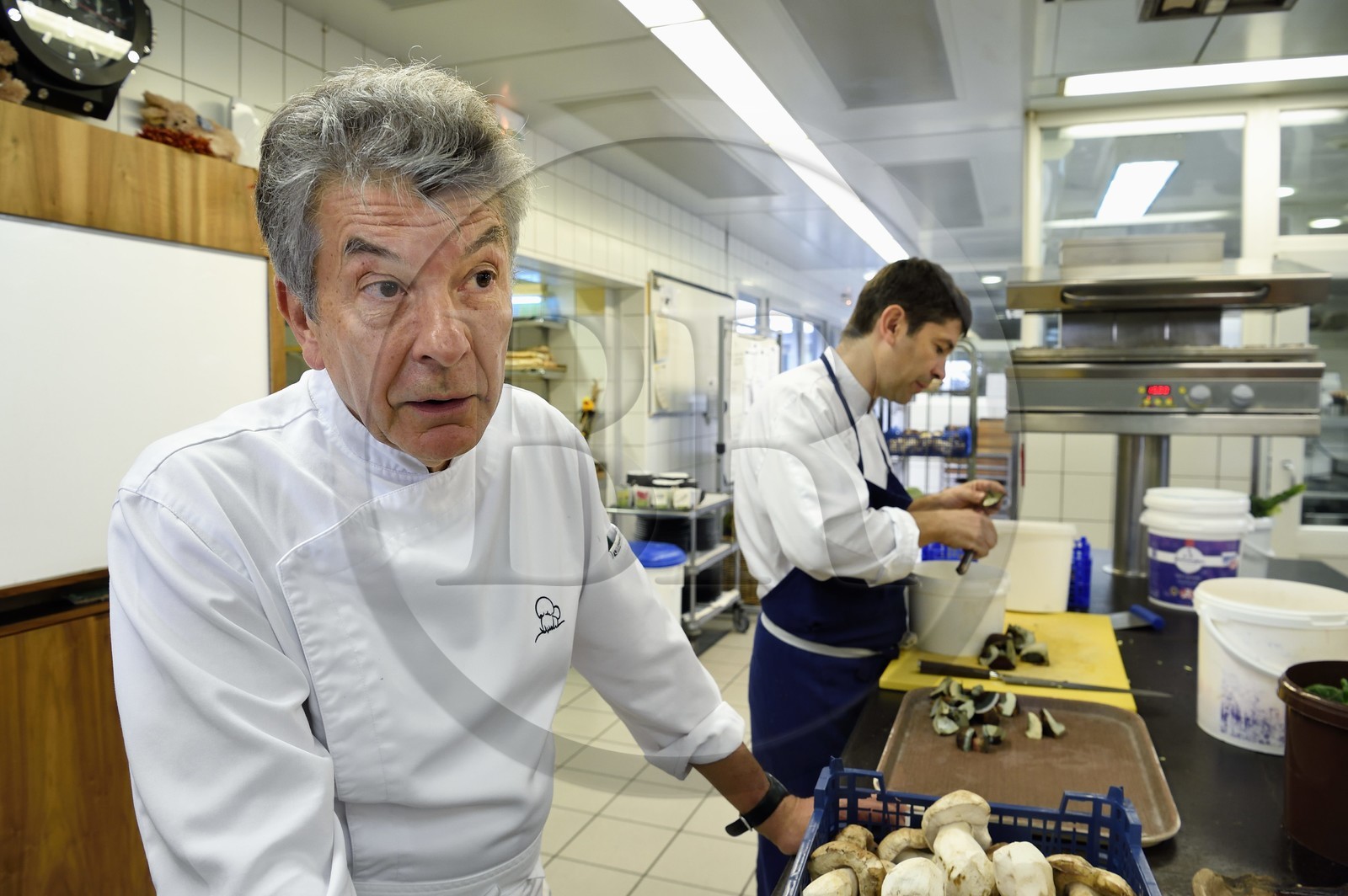 France, Haute-Loire (43), Saint-Bonnet-le-Froid, Restaurant 3 étoiles Régis et Jacques Marcon, Régis (le père) et Jacques (le fils) Marcon