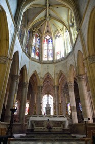 France, Allier (03), ancienne province du Bourbonnais, Souvigny, l'église prieurale clunisienne Saint-Pierre-et-Saint-Paul, nécropole ducale des Ducs de Bourbon